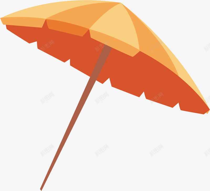橘黄色的雨伞png免抠素材_新图网 https://ixintu.com 太阳伞 橘黄色 雨伞
