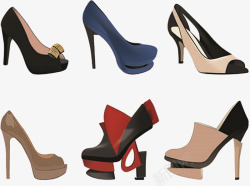 女鞋集合素材时尚的女性的鞋子高清图片