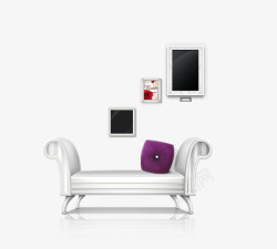 温馨客厅沙发相框高清图片