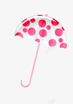 红色斑点雨伞素材