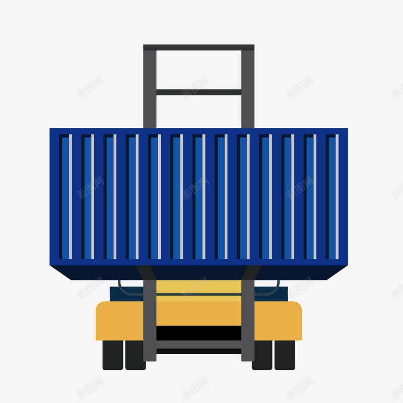 蓝色方形集装箱叉车png免抠素材_新图网 https://ixintu.com 叉车 方形 蓝色 集装箱