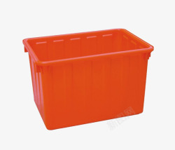 水箱元素橘色大号方形装水塑料箱高清图片