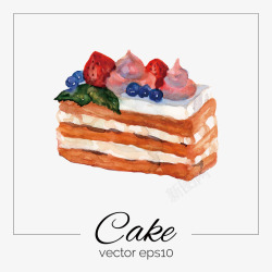 简约彩色蛋糕甜点素材