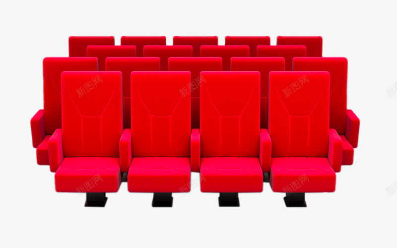 电影院板凳png免抠素材_新图网 https://ixintu.com 板凳 沙发凳 电影院 红色凳子 观影厅