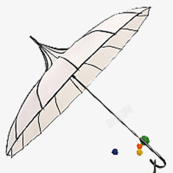 蒙古包雨伞白色蒙古包式晴雨伞高清图片