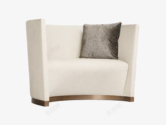 素色沙发加深色靠垫png免抠素材_新图网 https://ixintu.com 沙发 装饰 软装 轻欧