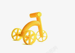 自制三轮车创意意大利面高清图片