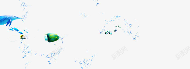 鱼类png免抠素材_新图网 https://ixintu.com 气泡 水泡 海豚 鱼 鱼类