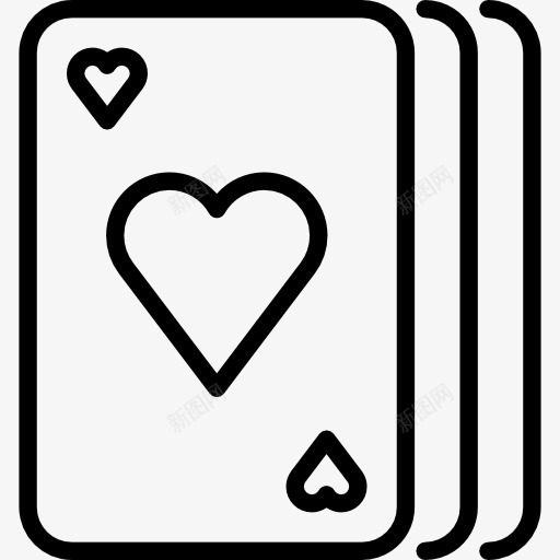 卡图标png_新图网 https://ixintu.com ACE 心 扑克 接口 赌博 赌徒