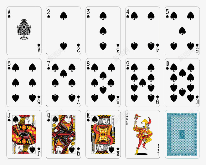 卡通扑克牌png免抠素材_新图网 https://ixintu.com 全套 卡通 扑克牌 标志