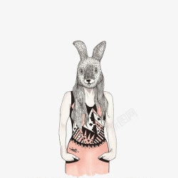 兔女郎装饰画素材