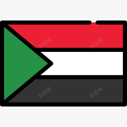 苏丹图标png_新图网 https://ixintu.com 世界 国家 旗帜 民族 苏丹