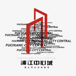 浦江中心城地产标识图标图标
