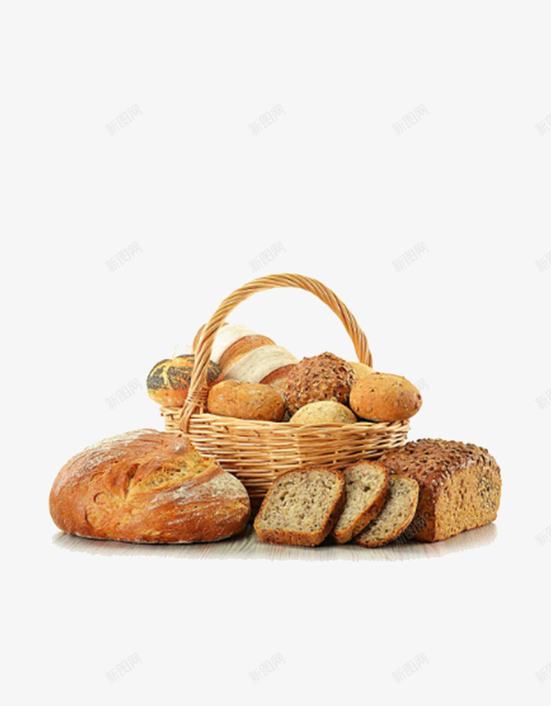 面包工厂粗粮面包png免抠素材_新图网 https://ixintu.com 甜品 粗粮 粮食 面包 面点