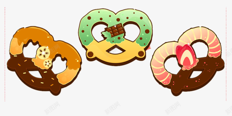 创意造型饼干png免抠素材_新图网 https://ixintu.com 卡通 卡通饼干 曲奇 造型 饼干
