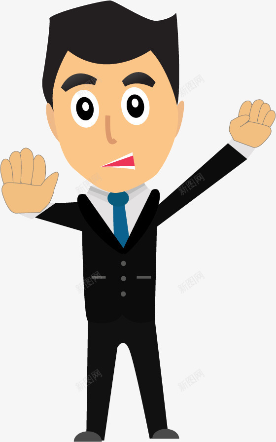 白领人物矢量图ai免抠素材_新图网 https://ixintu.com 人物 商务 男士 白领 西装 矢量图