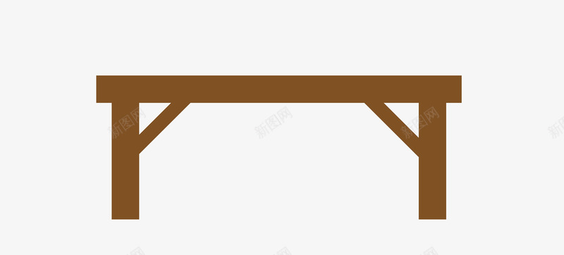手绘桌子png免抠素材_新图网 https://ixintu.com 手绘画 木桌 桌子 矢量装饰 装饰