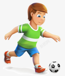 卡通儿童运动足球素材