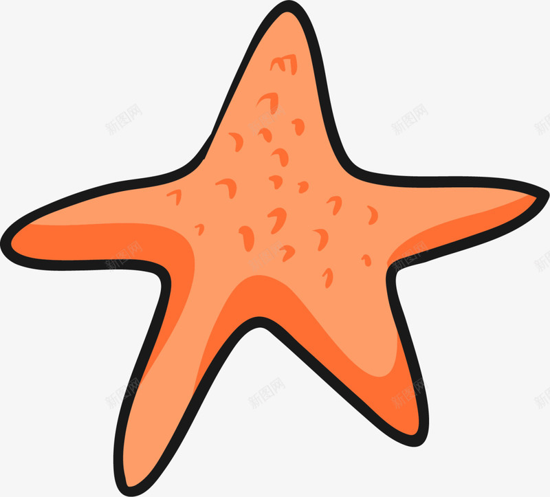 橙色卡通大海海星png免抠素材_新图网 https://ixintu.com 6月8号 世界海洋日 卡通海星 大海 大海海星 橙色海星 自然