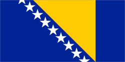 波黑国旗矢量图素材