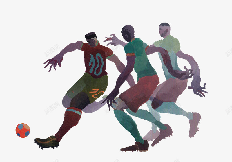 踢足球的人创意插画png免抠素材_新图网 https://ixintu.com 人物插图 创意插画 踢足球的人