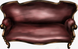 巧克力色沙发素材