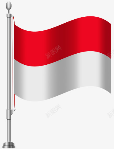 印尼国旗png免抠素材_新图网 https://ixintu.com 印尼 国旗 旗帜 白色 红色