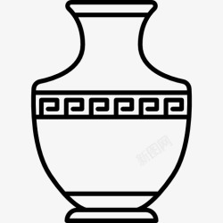 希腊艺术希腊花瓶图标高清图片