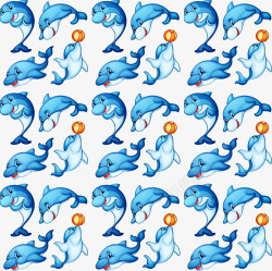 海豚底纹海豚矢量图高清图片