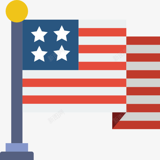 美利坚合众国图标png_新图网 https://ixintu.com 国家 地图和国旗 旗帜 民族 美利坚合众国