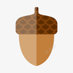 咖啡色的松果矢量图素材