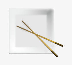 方形碗碟极简生活餐具高清图片