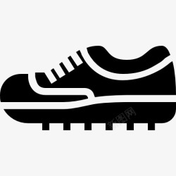 黑鞋运动的足球鞋黑色象征图标高清图片