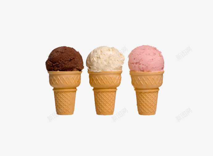 三只不同味道的雪糕png免抠素材_新图网 https://ixintu.com 冰激凌系列 甜品 甜筒 素材 雪糕