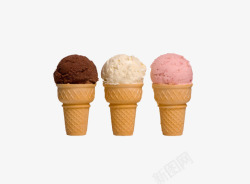 冰激凌系列三只不同味道的雪糕高清图片