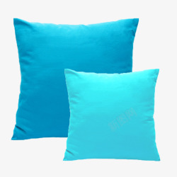 深蓝浅蓝方形抱枕素材