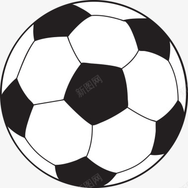 黑白色足球图标图标