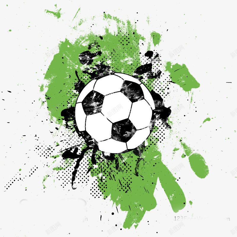 绿色乏味枯燥的足球psd免抠素材_新图网 https://ixintu.com 乏味 绿色 足球
