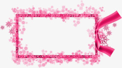 粉色鲜花边框素材