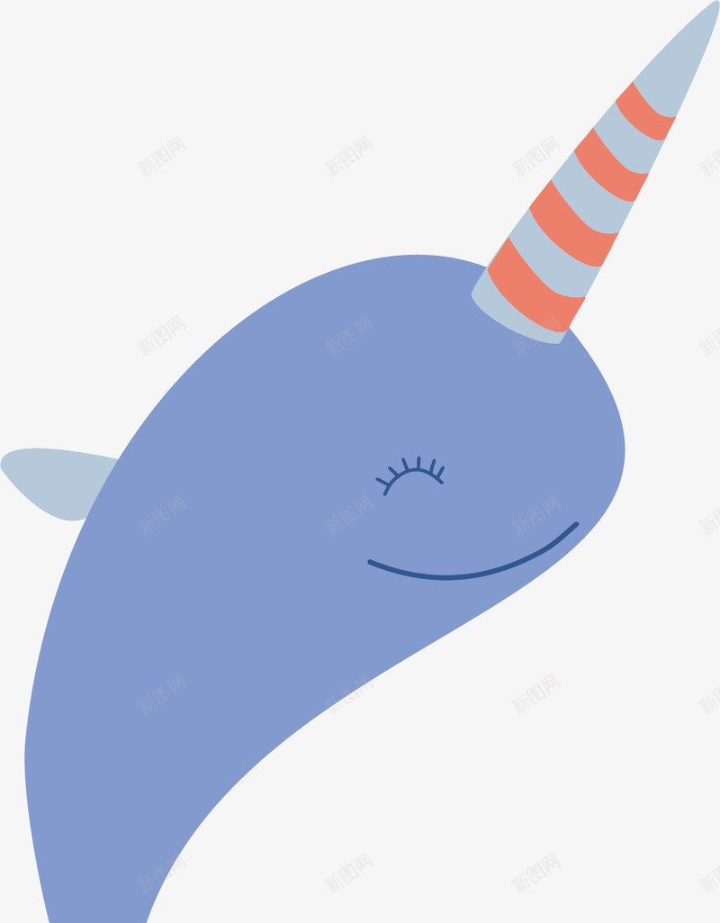 微笑的海豚矢量图ai免抠素材_新图网 https://ixintu.com 卡通手绘 可爱 微笑 水彩 海豚 蓝色 矢量图