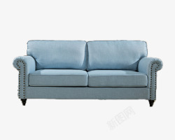 布沙发蓝色沙发高清图片
