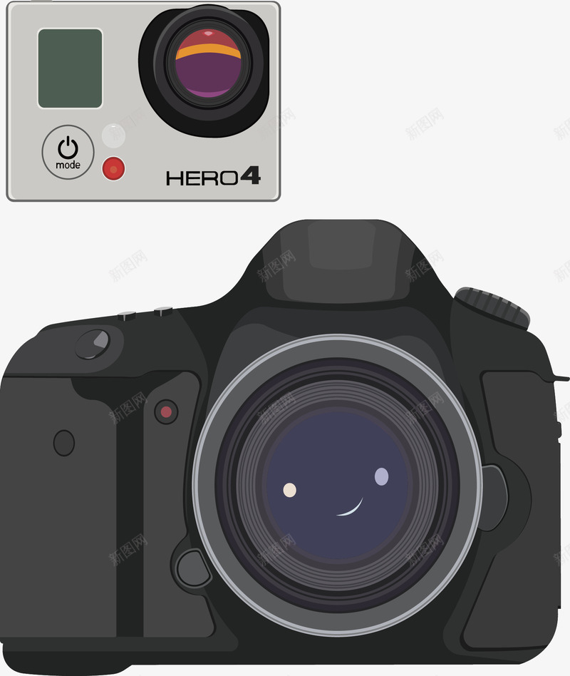 数码相机单反相机png免抠素材_新图网 https://ixintu.com 数码 数码相机 相机 相机矢量