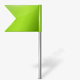绿色的小旗图标png_新图网 https://ixintu.com flag 小旗 小旗子 旗帜