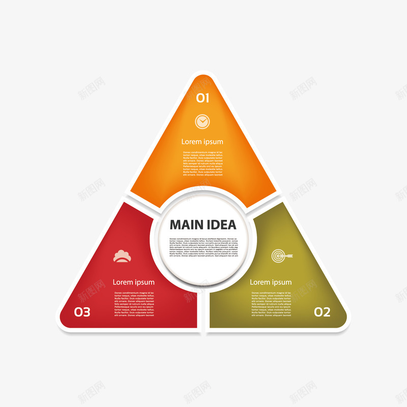 三角形分类图矢量图ai免抠素材_新图网 https://ixintu.com 信息图 分类图 数字分类图 矢量图
