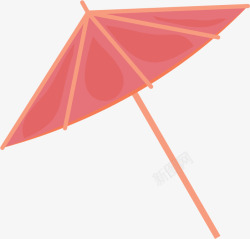 伞柄手绘粉色雨伞高清图片