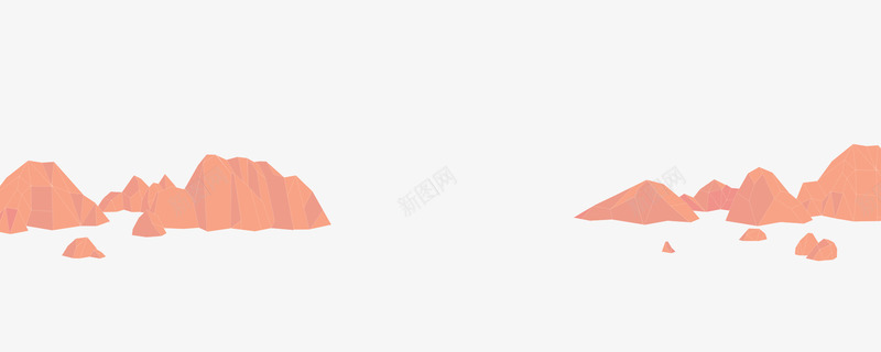 扁平手绘红色的大山造型png免抠素材_新图网 https://ixintu.com 大山 扁平 红色 造型