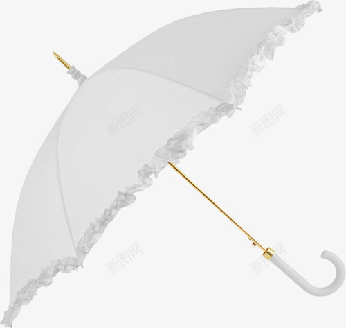雨天白雨伞png免抠素材_新图网 https://ixintu.com 下雨 白把柄 白色 雨伞