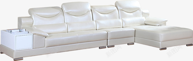 室内白色真皮沙发png免抠素材_新图网 https://ixintu.com 室内 沙发 白色 真皮 设计