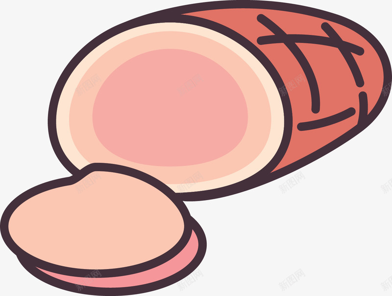 培根烤肠png免抠素材_新图网 https://ixintu.com 培根卷 培根肉类 外国西餐 烤肠 肉卷 肉类