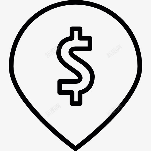 美元的指针图标png_新图网 https://ixintu.com 位置 商业 标志 美元 货币收入 金钱